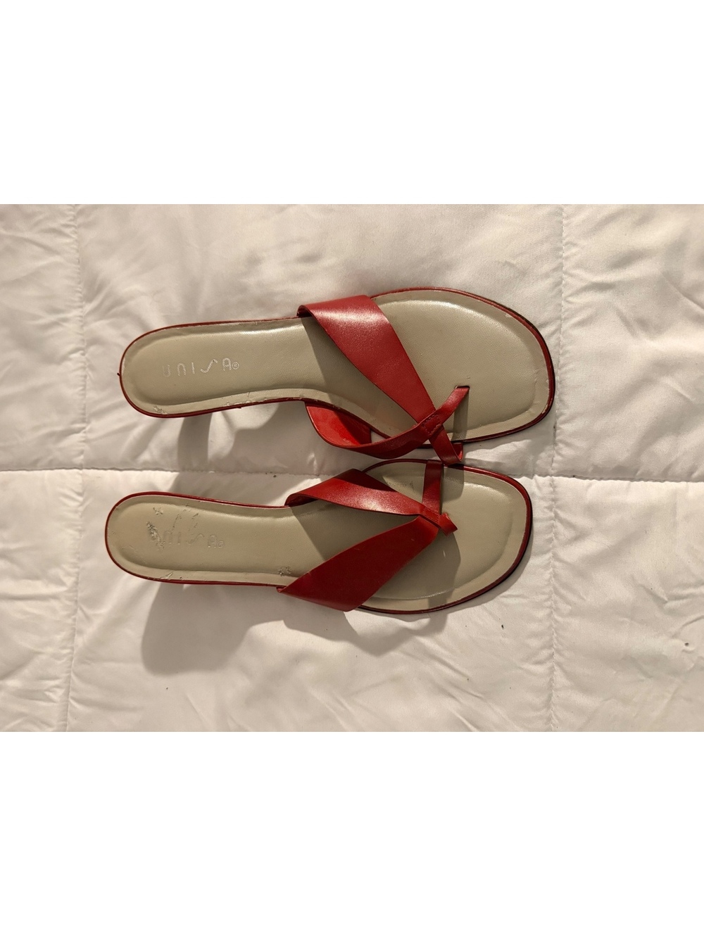 Unisa Red Strappy Sandals Size 8.5B